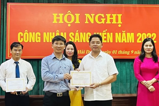 Hải Dương công nhận 142 sáng kiến cấp tỉnh